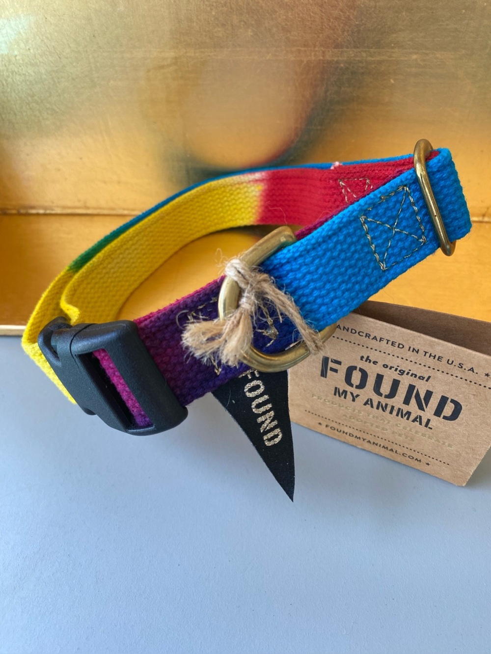 NWT “Found My Animal” Dog Collar. Tye Dye. XL. Handcrafted in USA